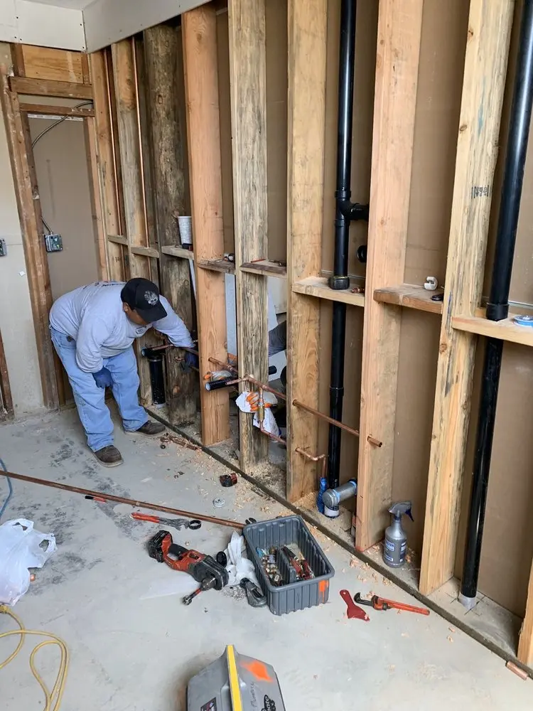 Commercial rough-in plumbing for Trenchless Sewer Repair in Zebulon